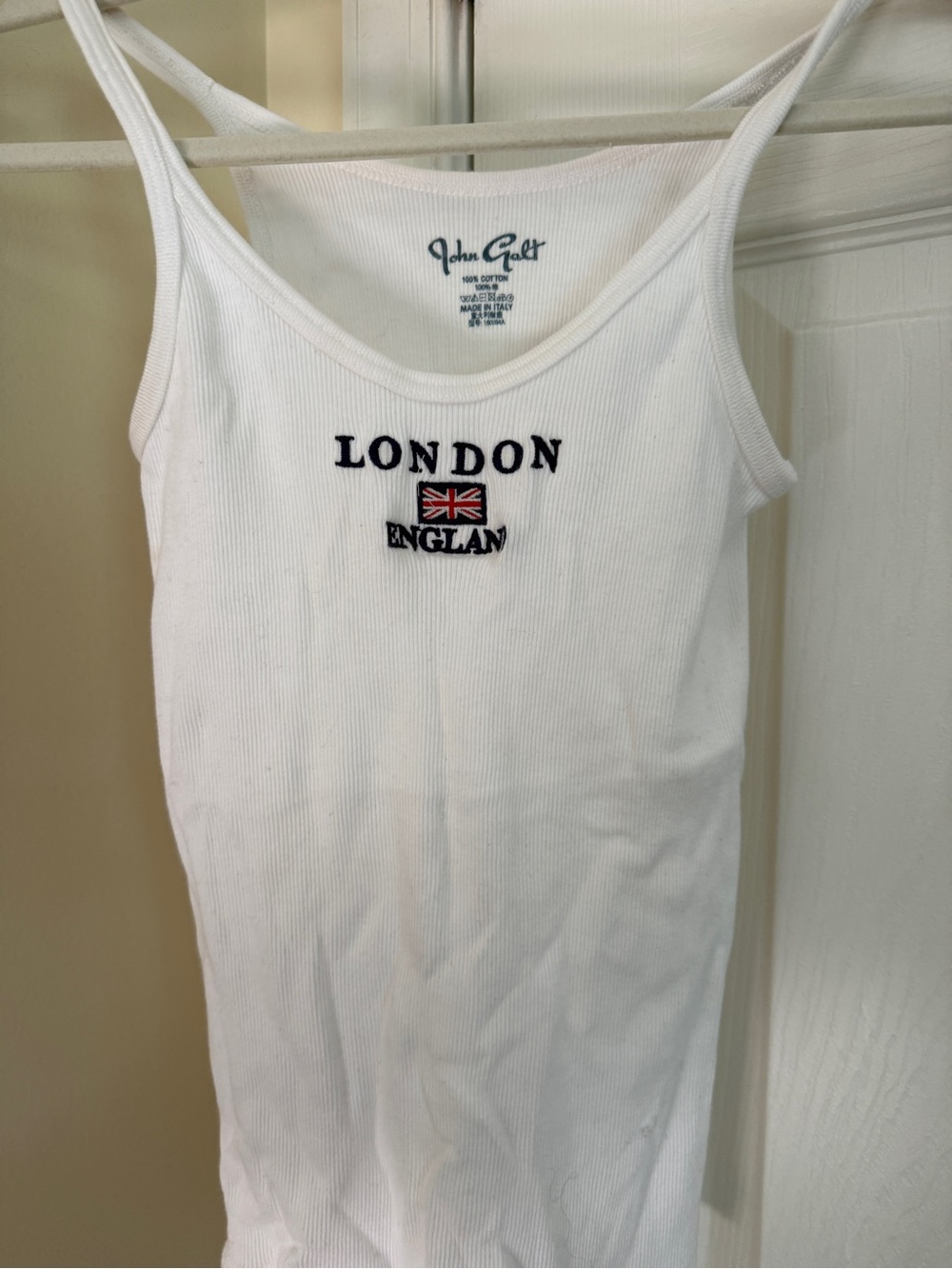 Brandy Melville White Ribbed Tank Top NWOT